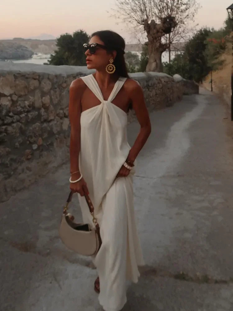 Vallarie | Elegant Ärmlös Klänning – Öppen Rygg För Avslappnad Stil 4