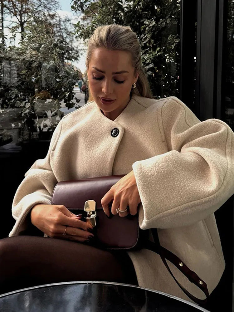 Dionea | Tidlös En-Knapps Ullrock För Kvinnor – Elegant Design Och Högkvalitativ Komfort 1