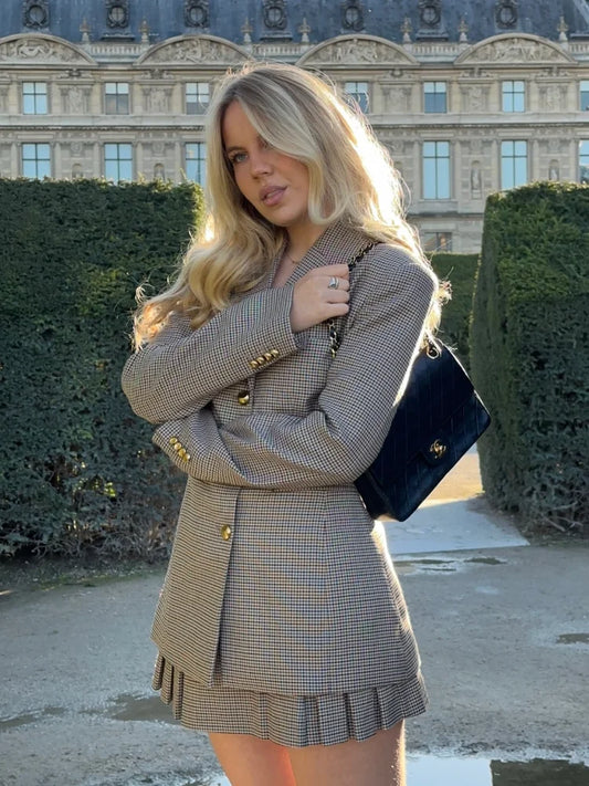 Drusilly | Modepläddräkt – Elegant Klassiskt Rutigt Mönster För Varje Tillfälle 1