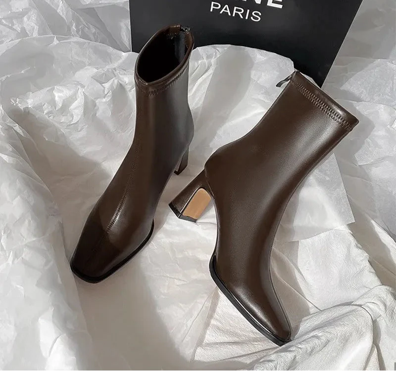 Coraline | Eleganta Fotledskor – Läder Fyrkantig Tå För Stil Och Komfort 3