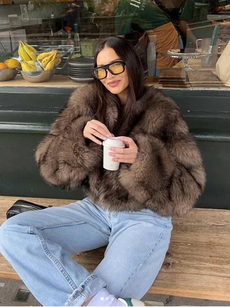 Delphina | Lyxig Faux Pälsjacka – Elegant Design För Kalla Dagar 6