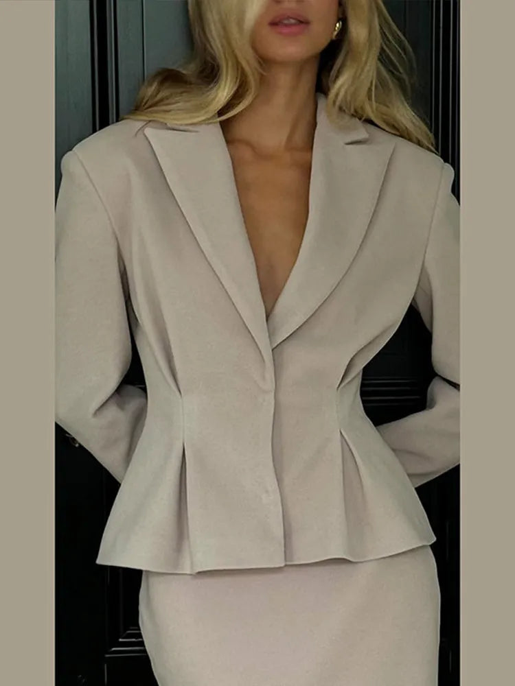 Dionne | Elegant Ull Blazer och Kjoluppsättning – För Stil och Komfort 8