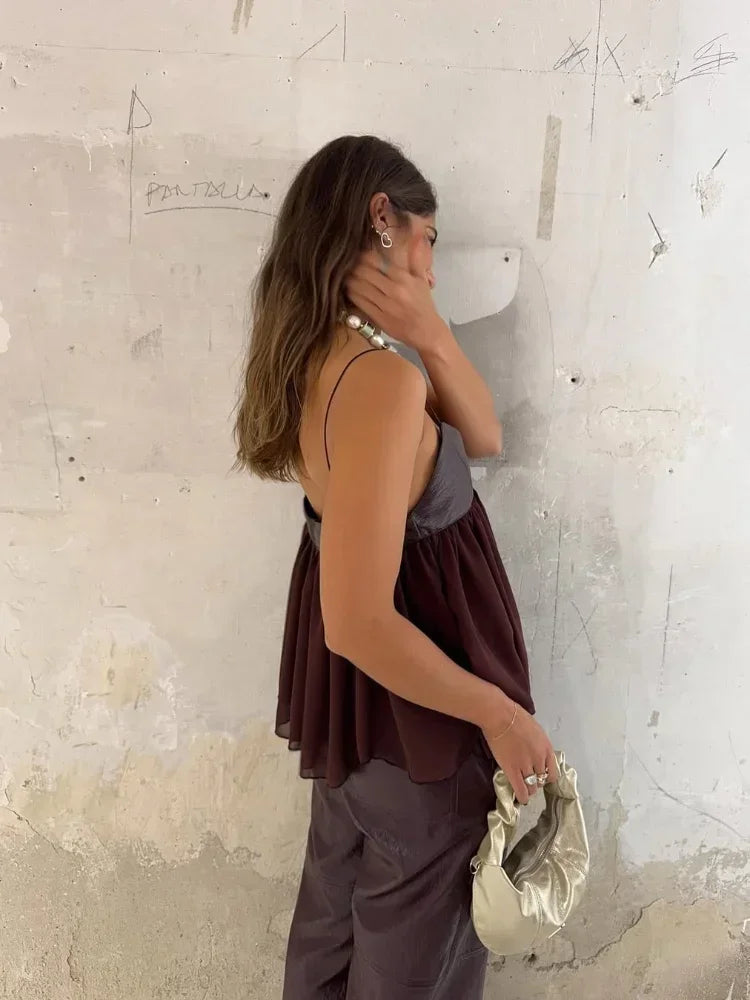 Damara | Elegant Veckad Hemtopp – Bekväm Passform För Vardagsbruk Och Fest 4