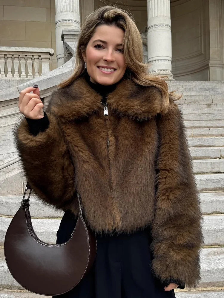 Brisa | Elegant Faux Pälsjacka – Vintermode För Värme Och Stil 3
