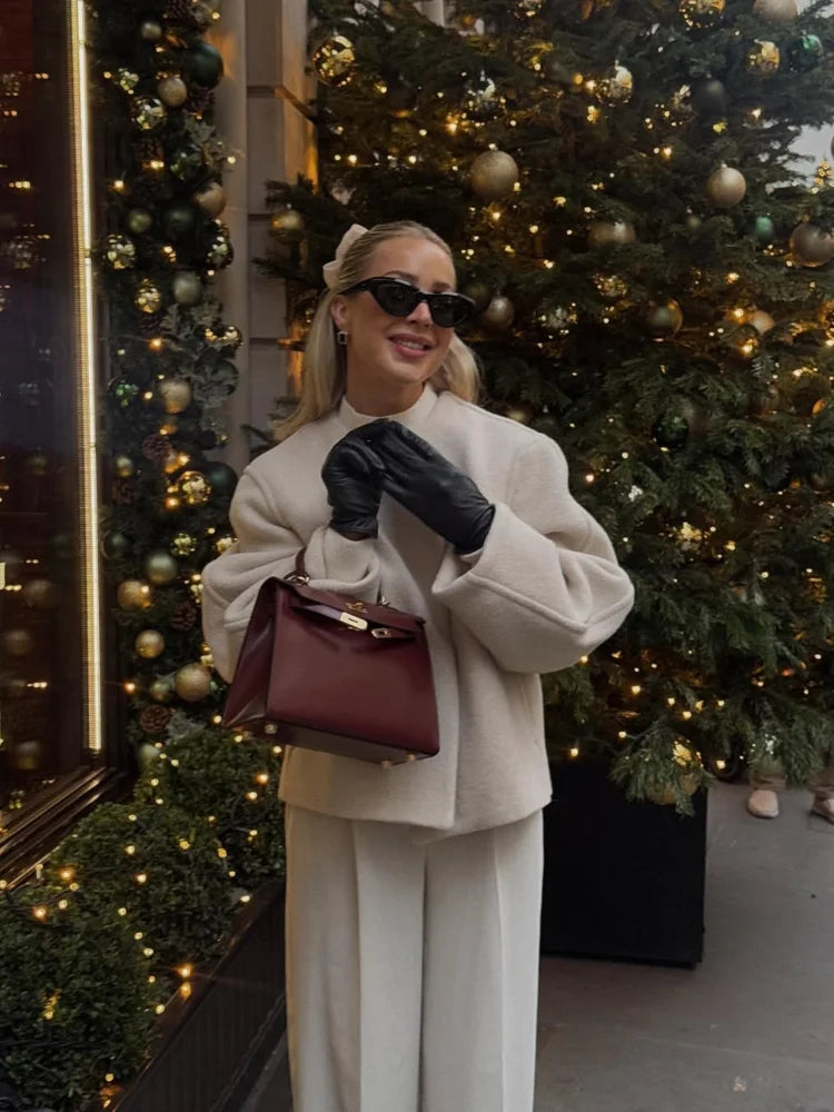 Dionea | Tidlös En-Knapps Ullrock För Kvinnor – Elegant Design Och Högkvalitativ Komfort 3