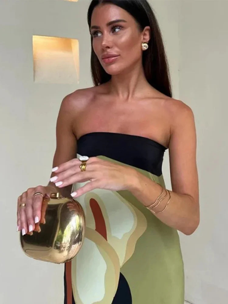 Terenia | Elegant Off-Shoulder Midiklänning Dam – För Varje Tillfälle 2