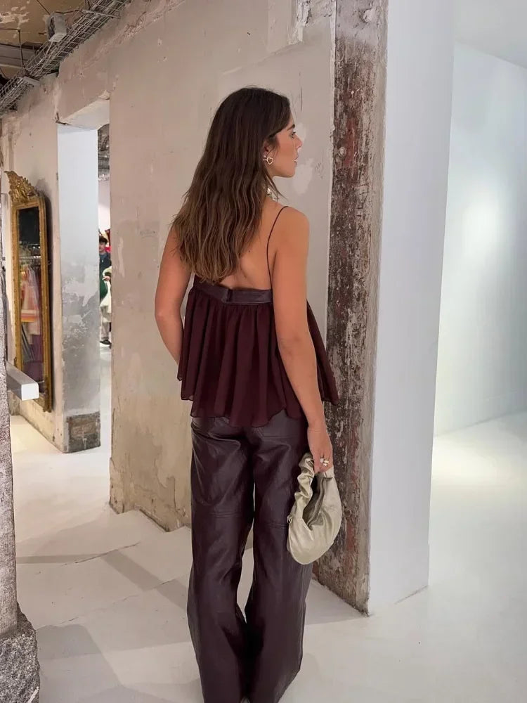 Damara | Elegant Veckad Hemtopp – Bekväm Passform För Vardagsbruk Och Fest 5