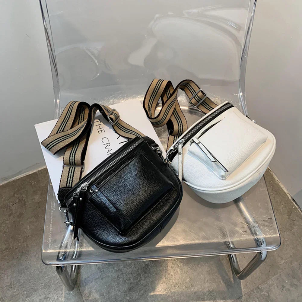 ELINE | Kompakt Axelväska Dam – Veganskt Läder med Justerbar Rem 13