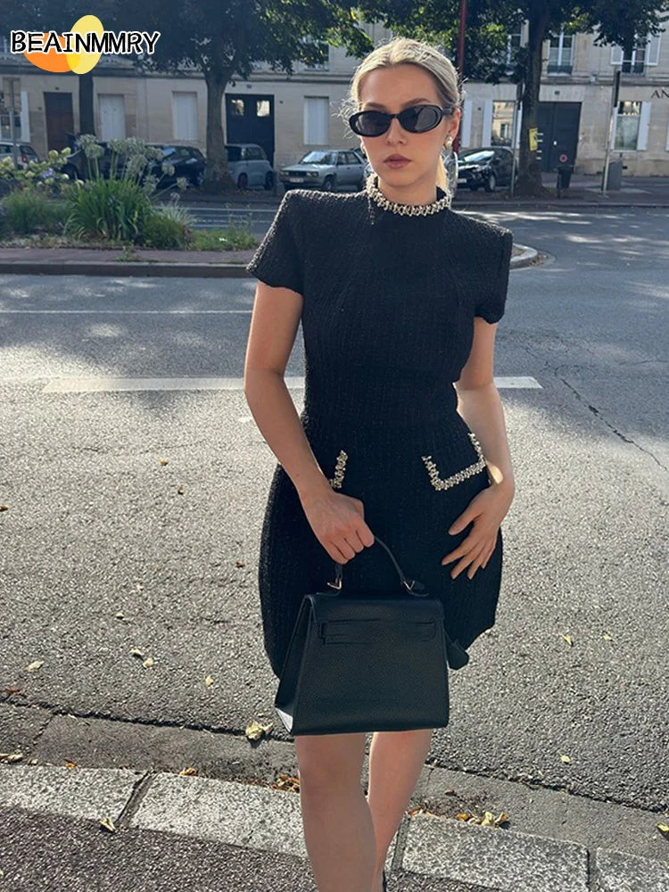 Helena | Elegant A-linje Klänning för Dam – Tweed, Perfekt för Fest och Varje Tillfälle 6