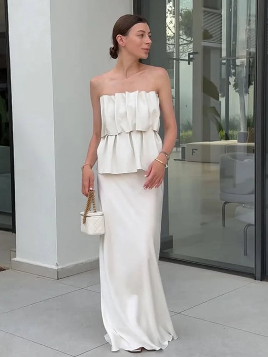Rebecca | Elegant Stropplös A-linjeklänning För Formella Evenemang 1