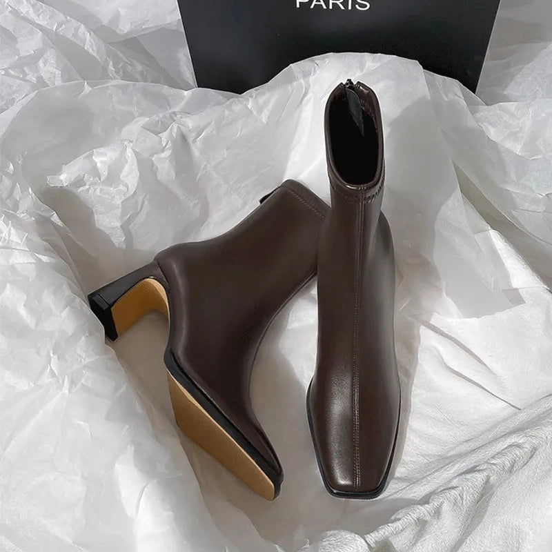 Coraline | Eleganta Fotledskor – Läder Fyrkantig Tå För Stil Och Komfort 4