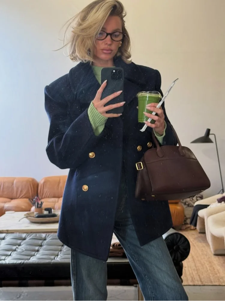 Dominica | Elegant Ullblandning Lapelrock – Värme och Stil på Kalla Dagar 3