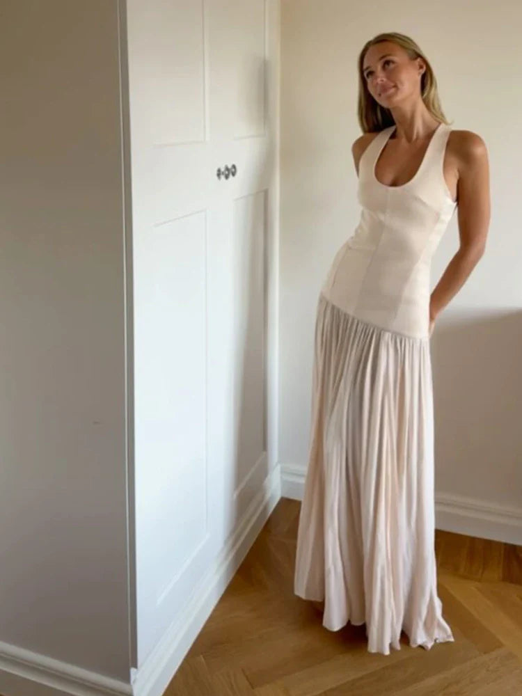 Zita | Elegant Maxi Klänning Dam – Mesh och Patchwork-design 4