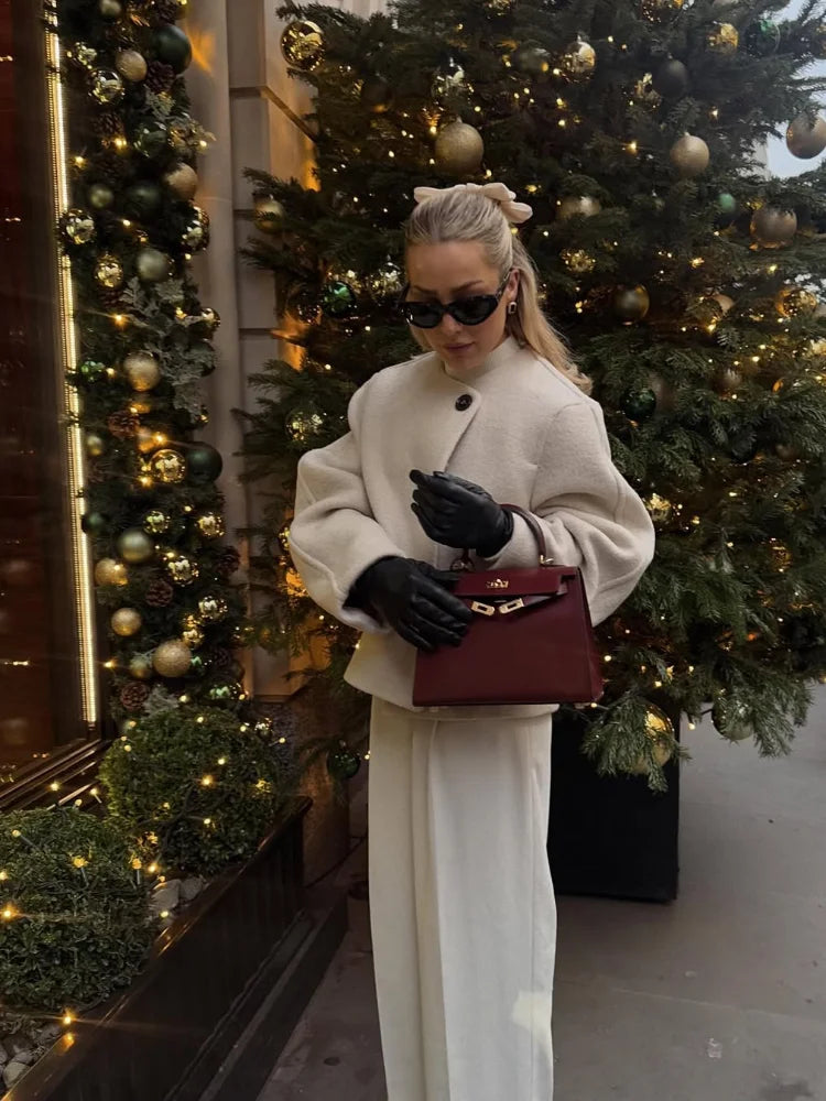 Dionea | Tidlös En-Knapps Ullrock För Kvinnor – Elegant Design Och Högkvalitativ Komfort 4