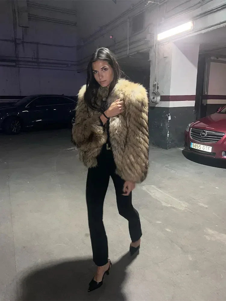 Coralie | Elegant O-hals Faux Pälsjacka – För Stil Och Komfort 2