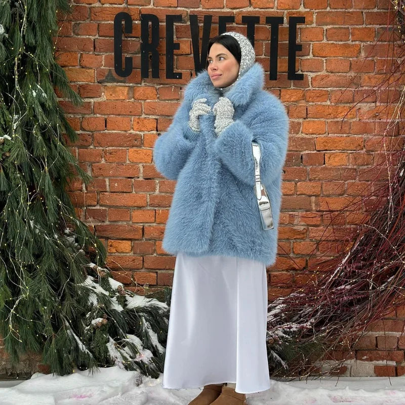 Clarabelle | Elegant Faux Päls Kappa För Kvinnor – Varm och Lyxig Design 5