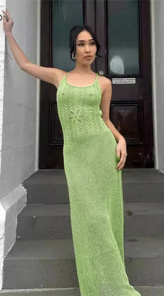 Sofia | Trendig Stickad Klänning Dam – Ihålig Design Med Bodycon Passform 7