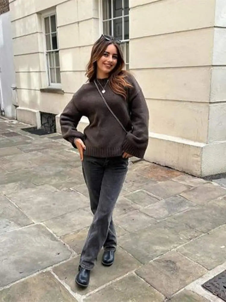 Abby | Versatile Solid Color Knitted Pullover