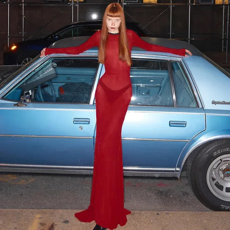 Tahlia | Grön Maxiklänning Dam – Figurnära Passform och Elegant Design 1