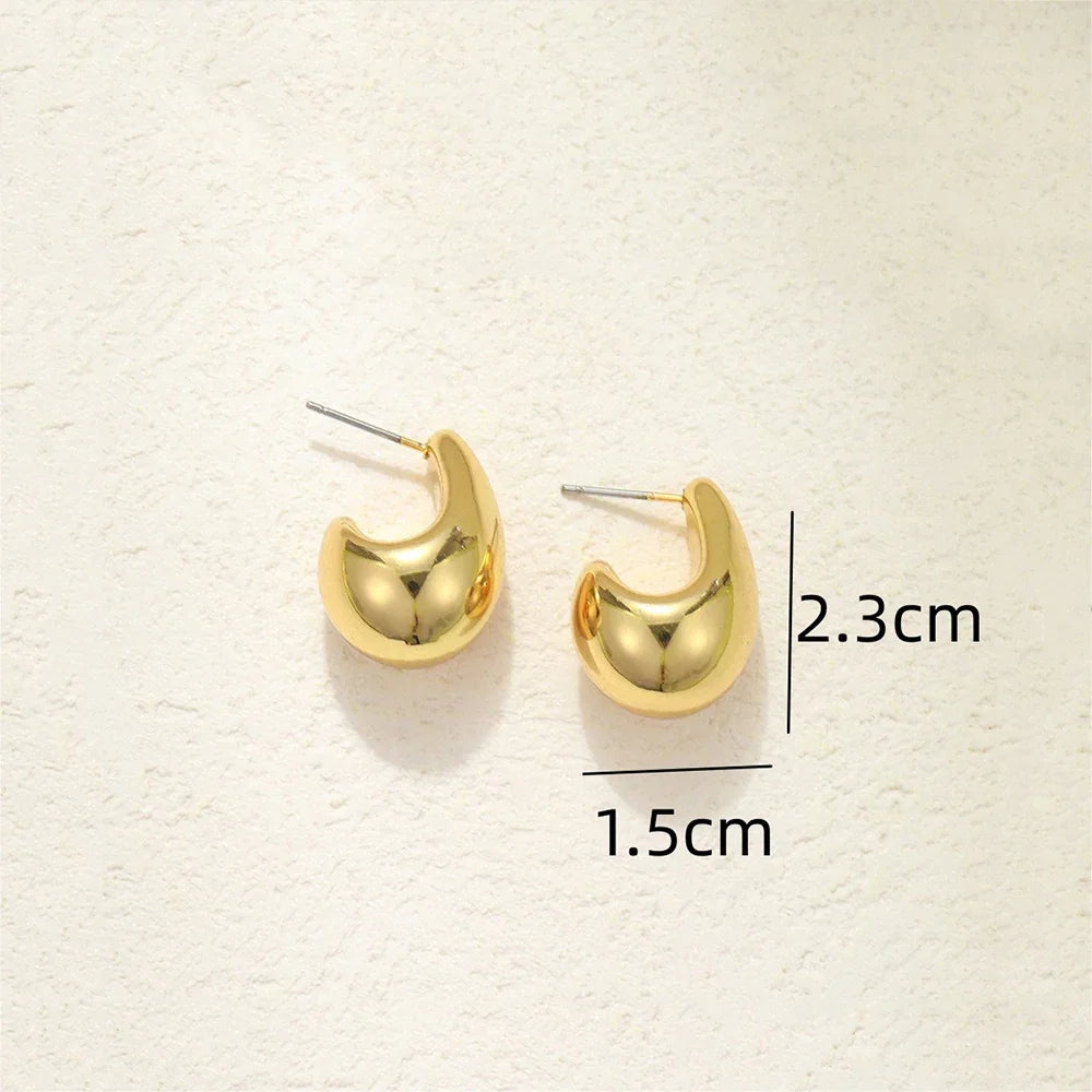 Bijou | Vintage Chunky Kupol Örhängen – Retro Charm för En Iögonfallande Look 7