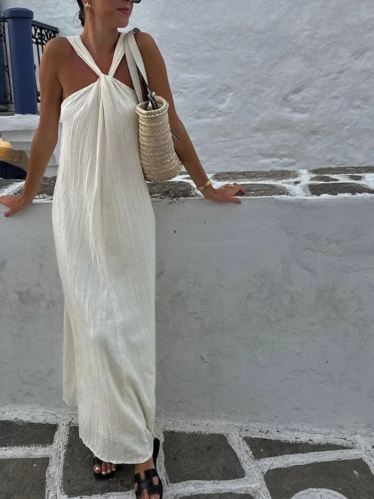 Vallarie | Elegant Ärmlös Klänning – Öppen Rygg För Avslappnad Stil 6