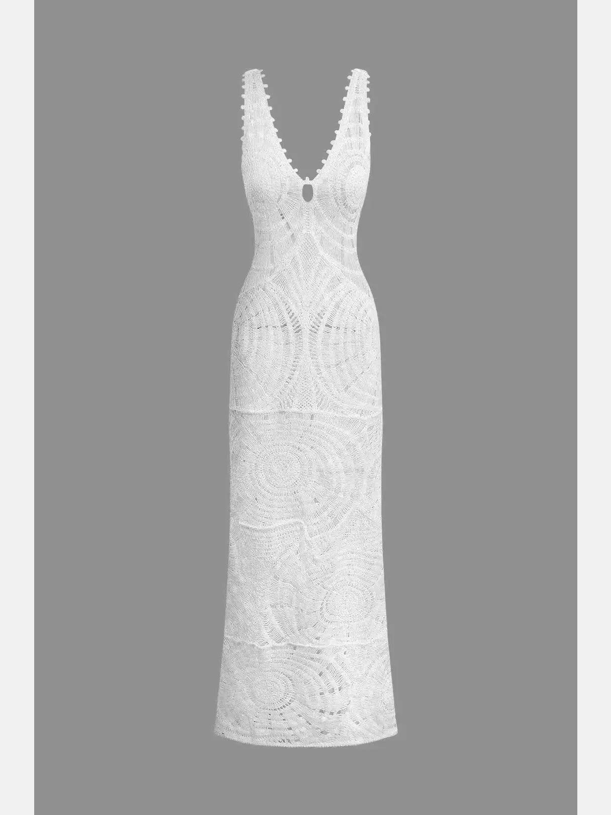 Vera | Elegant V-ringning Maxiklänning Dam – Mjukt Stickat Tyg 7