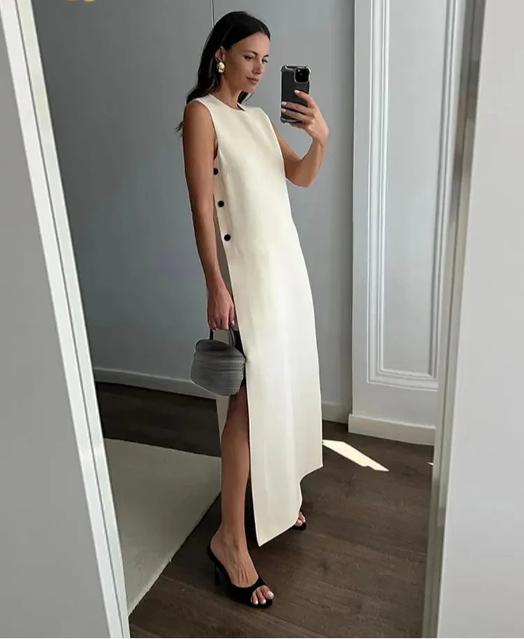 Tivona | Elegant Ärmlös Maxiklänning Dam För Alla Tillfällen 7