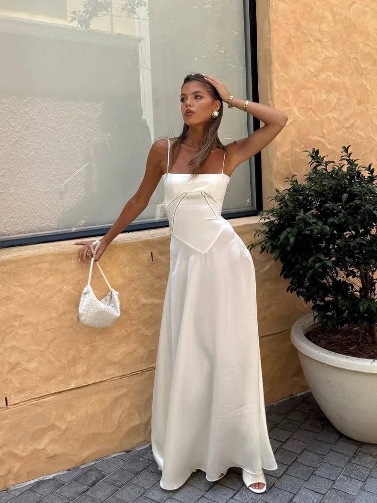 Klara | Ärmlös Rygglös Maxiklänning Dam – Elegant För Alla Tillfällen 7