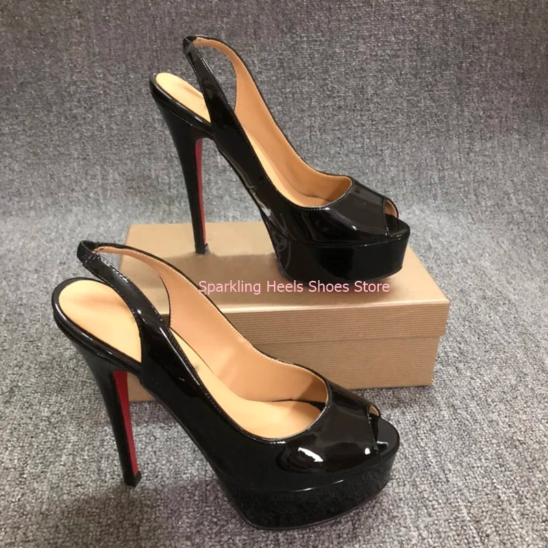 Cora | Eleganta Högklackade Skor – Peep-Toe Design för Stilfulla Tillfällen 3