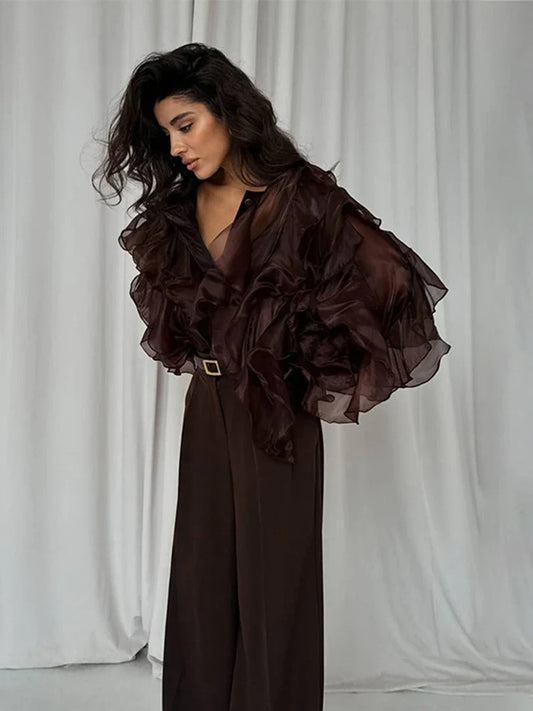 Shannon | Chic Veckad Skjorta – Lekfulla Detaljer För Elegant Stil 1