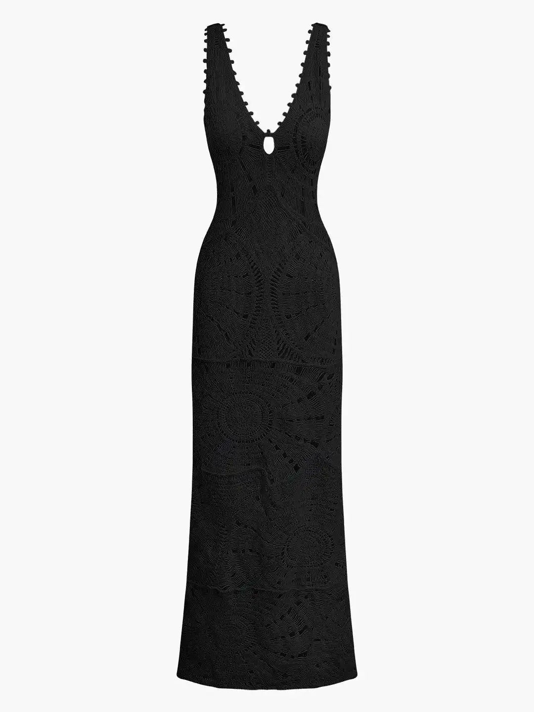 Vera | Elegant V-ringning Maxiklänning Dam – Mjukt Stickat Tyg 9