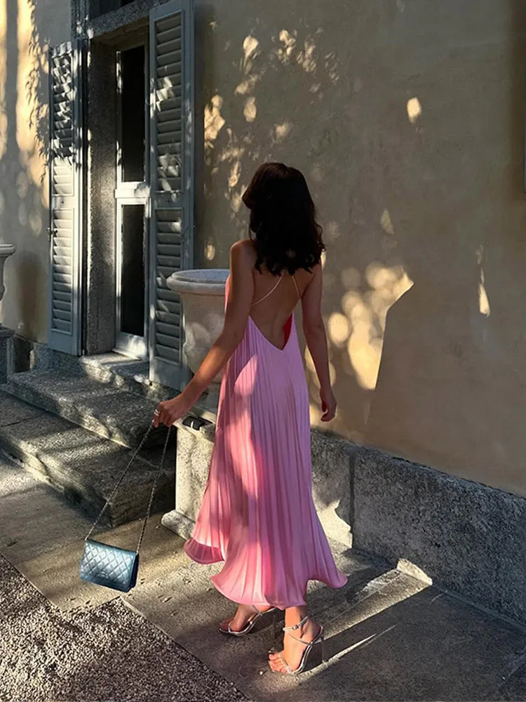 Xelina | Elegant Sommarklänning Dam – Veckade Ruffles för Fest och Bröllop 2