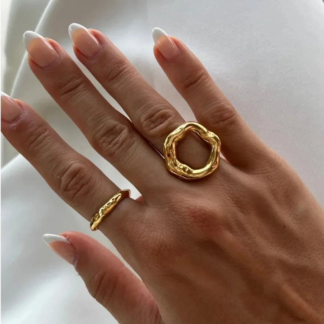 Briella | Elegant Lavablomma Öppen Ring – Unik Design och Justerbar Passform 1