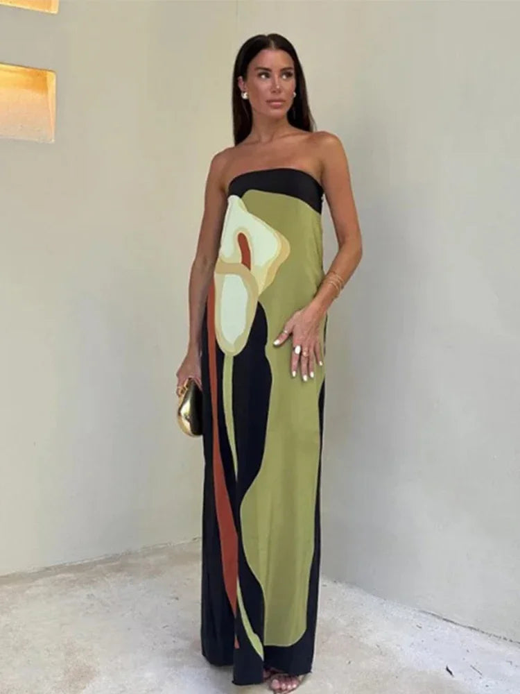 Terenia | Elegant Off-Shoulder Midiklänning Dam – För Varje Tillfälle 1