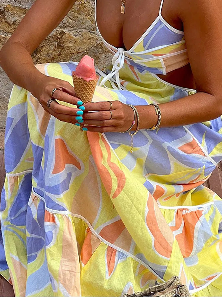 Xavina | Blommig Klänning Dam – Slingdesign För Chic Sommarlook 6