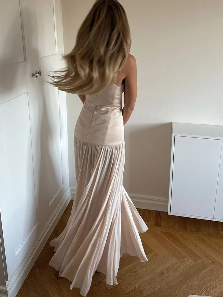 Zita | Elegant Maxi Klänning Dam – Mesh och Patchwork-design 3