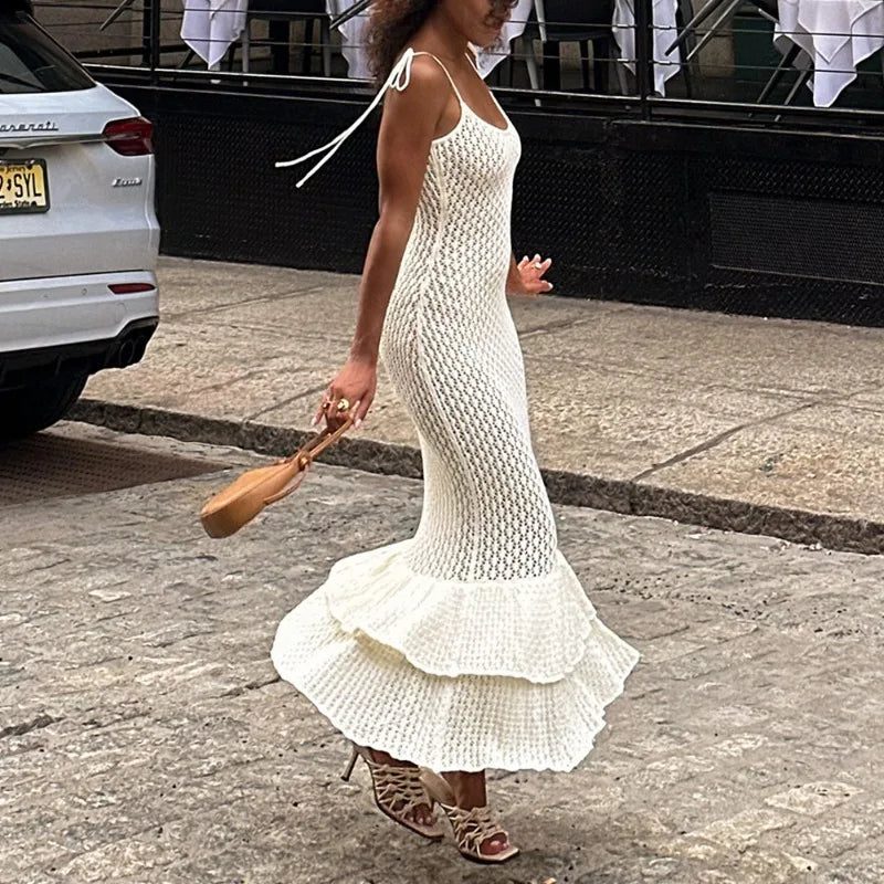 Hedda | Elegant Rufsad Maxiklänning Dam – För Alla Tillfällen 1