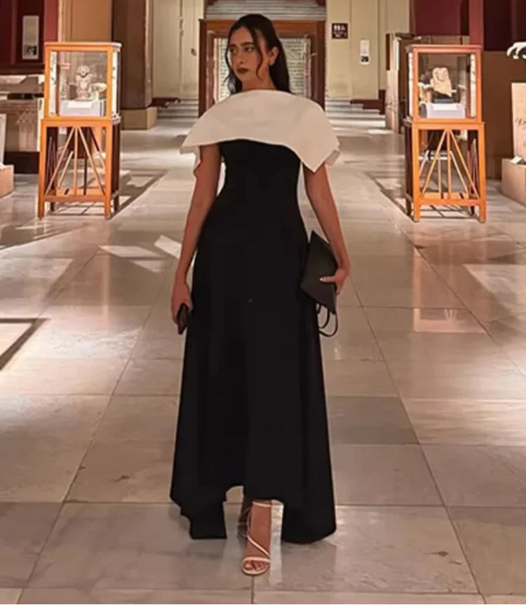 Jackie | Elegant Klänning Dam – Oregelbunden Krage För Fest Och Nyår 1