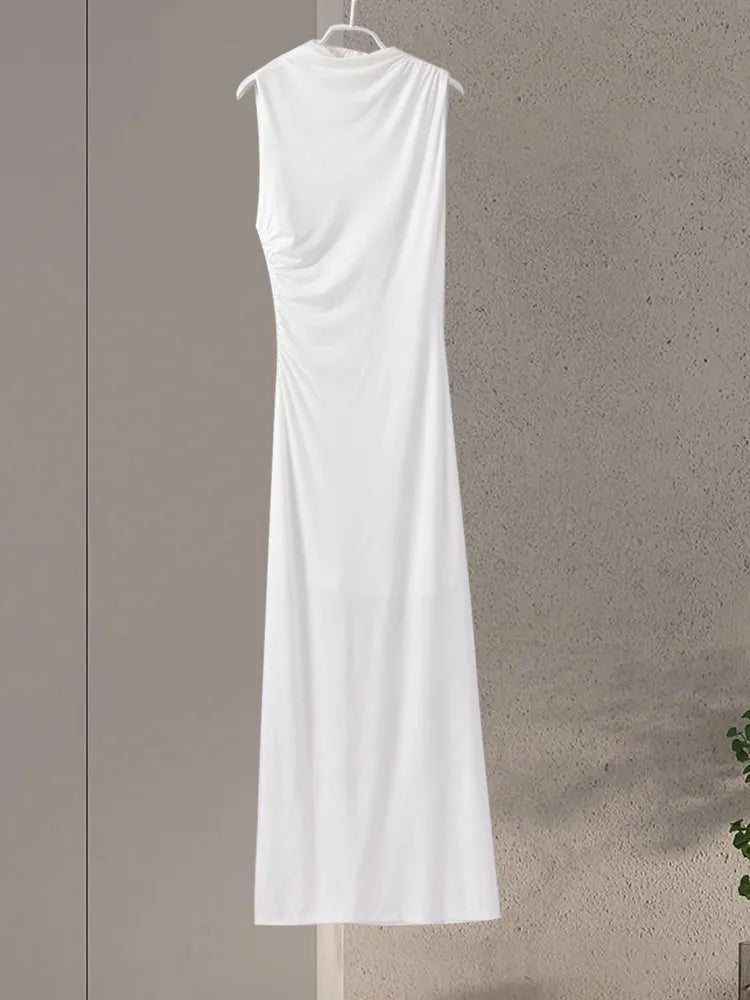 HILDRED | Elegant Vit Midiklänning Dam – Tidlös Stil Och Komfort 6