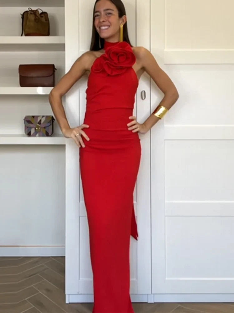 Xya | Elegant Sommarklänning Dam – Blommig Design Kroppsnära Silhuett 2