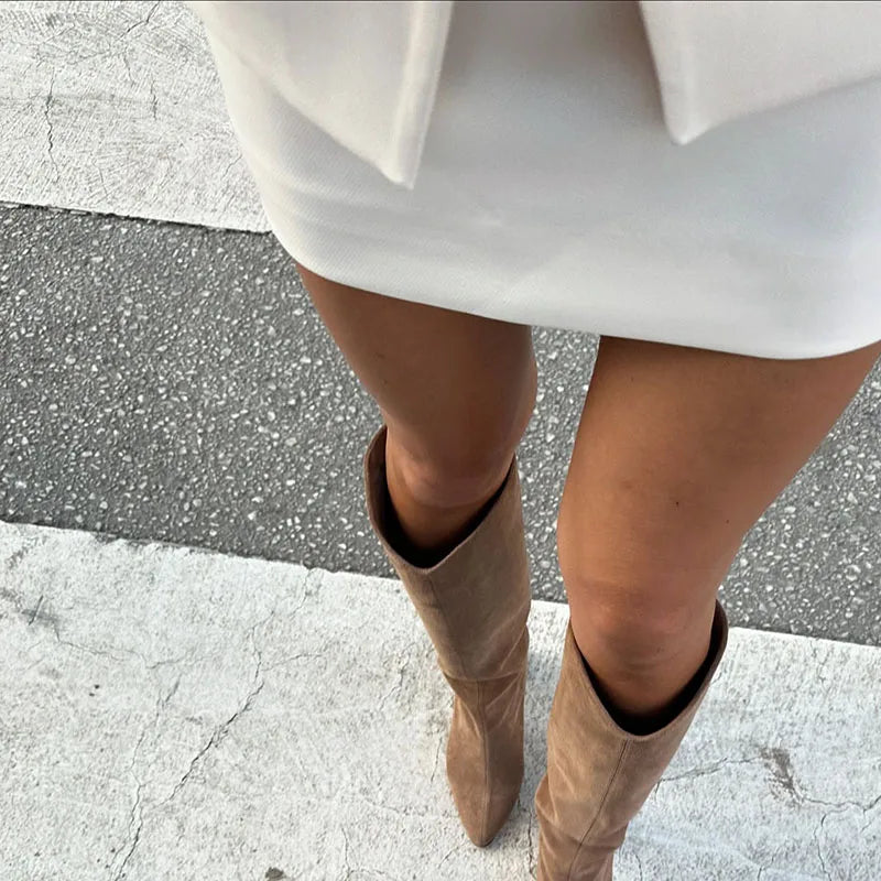 Black Blazer and Mini Skirt Set | Women's Outfit – Size M Polyester 5