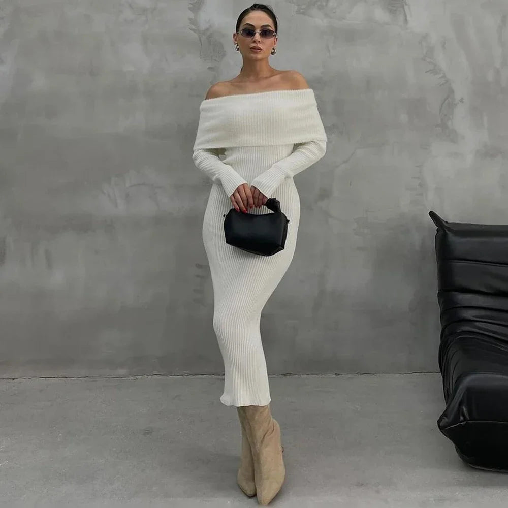 Julienne | Elegant En-Axel Maxiklänning Dam – Tidlös Stil 6