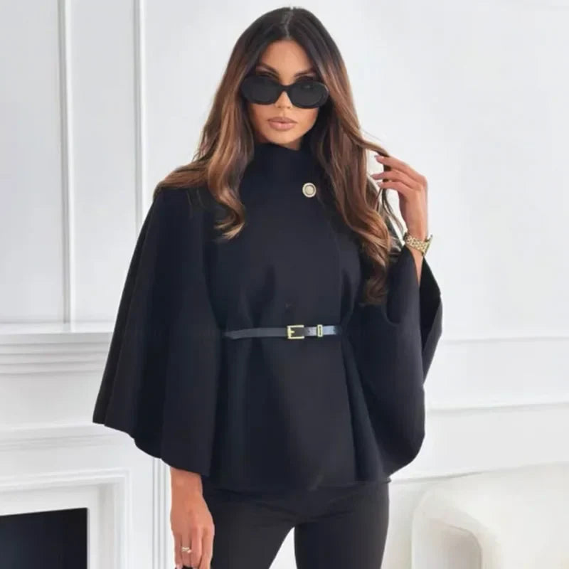 Zoey | Trendig Beskuren Kappjacka – Modern Silhuett För Vardags- Och Festbruk 4