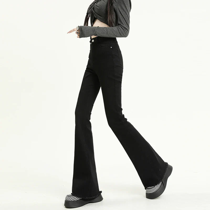 Flare Jeans | Women's Blue Cotton Jeans – Size M 5