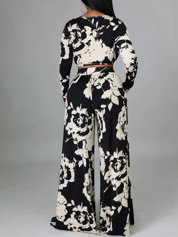 Janna | Elegant Tvådelad Uppsättning Med Djup V-CUT För Sommarens Fester-3