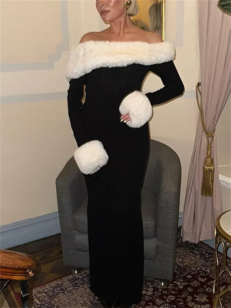 Karina | Elegant Bodycon Klänning – Fluffiga Ärmar för Fest och Bröllop 6