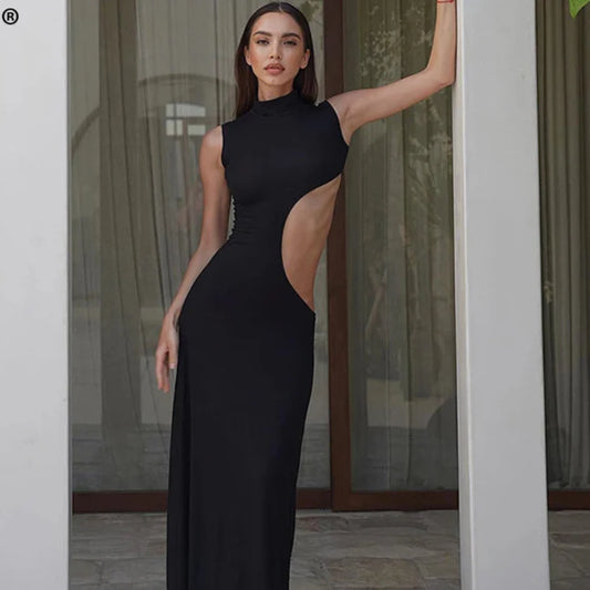 Gisella | Sexig Maxiklänning Dam Med Utskärningar 1