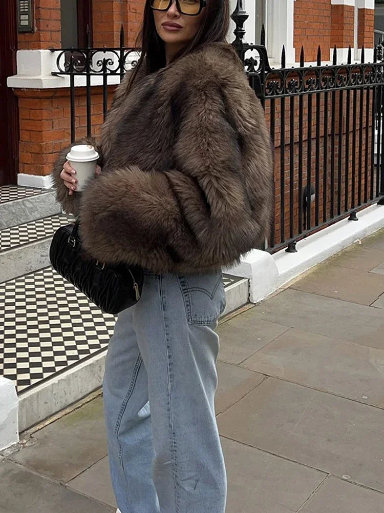 Delphina | Lyxig Faux Pälsjacka – Elegant Design För Kalla Dagar 4