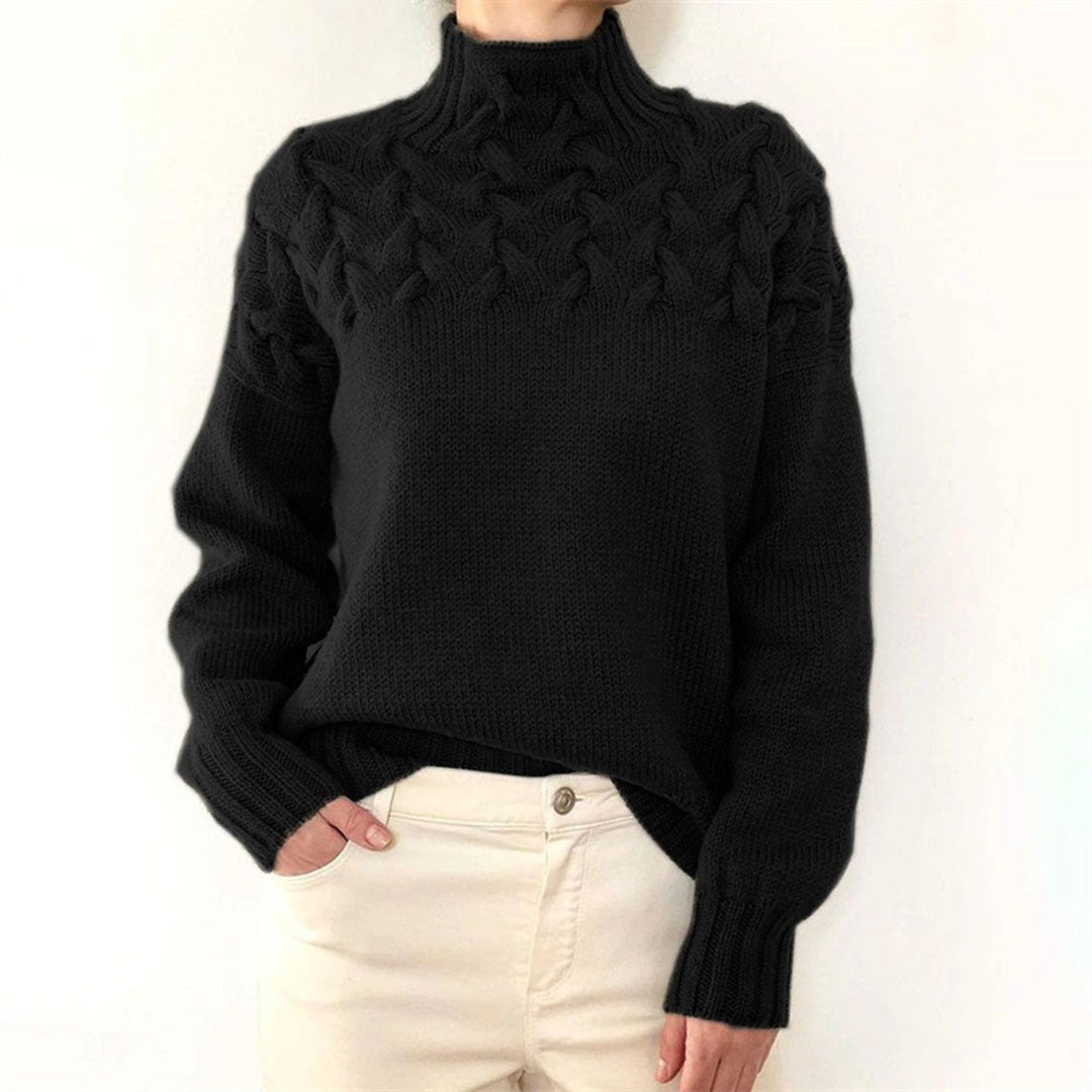 Variant image for Kylie Stickad Turtleneck Tröja - Elegans och Värme för Kalla Dagar-26