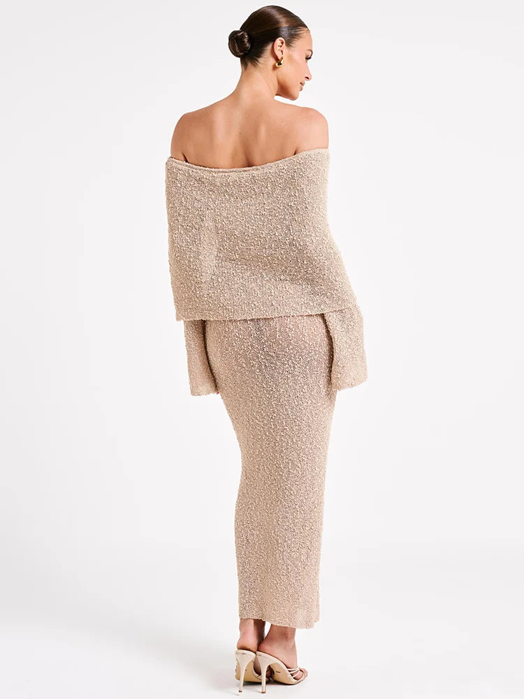 Viona | Elegant Stropplös Stickad Klänning – Perfekt Sommarklänning För Alla Tillfällen 5